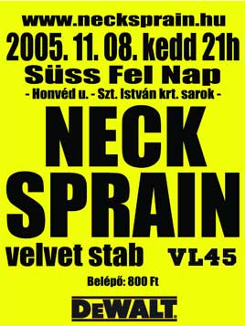 Neck Sprain, Velvet Stab, VL45, Tues-DIE