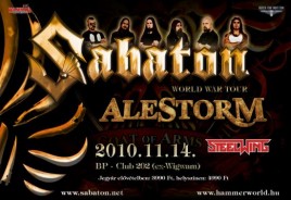 Sabaton (SWE), Alestorm (SCO), Steelwing (SWE)