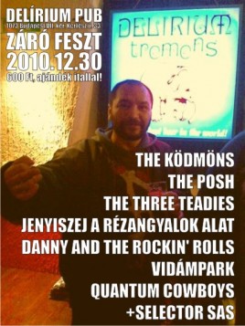 The Ködmöns (HU), Jenyiszej a Rézangyalok Alatt (HU), The Posh (HU), Danny and the Rockin Rolls (HU), The Three Teadies (HU), Vidámpark (HU), Quantum Cowboys (HU)