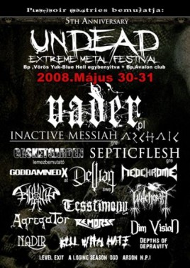Dim Vision (HU), A Losing Season (HU), Remorse (HU), Agregator (HU), Tesstimony (HU), Goddamned X (AT)